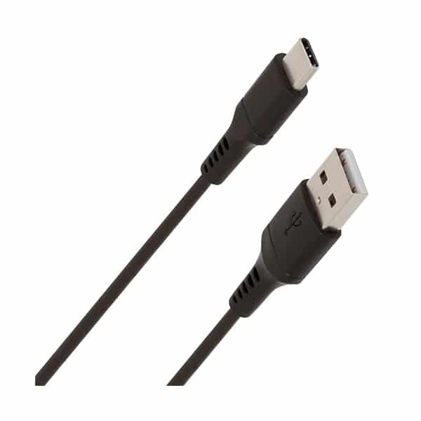 Wave USB-USB-C -kaapeli (20 cm), Musta
