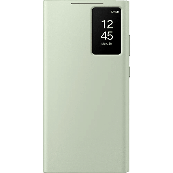 Samsung Galaxy S24 Ultra Smart View -suojakotelo, vaaleanvihreä