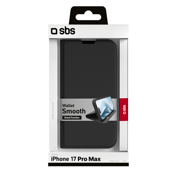 SBS Wallet Smooth -suojakotelo, Apple iPhone 17 Pro Max