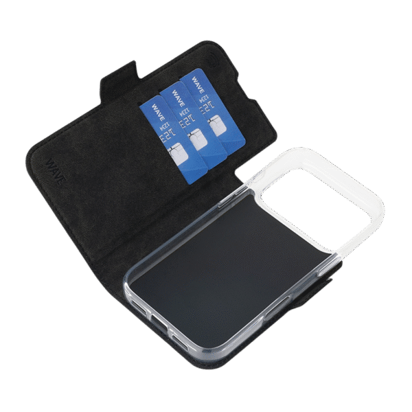 Wave Book Case MagSafe -suojakotelo, Apple iPhone 17 Pro Max, musta - Image 3