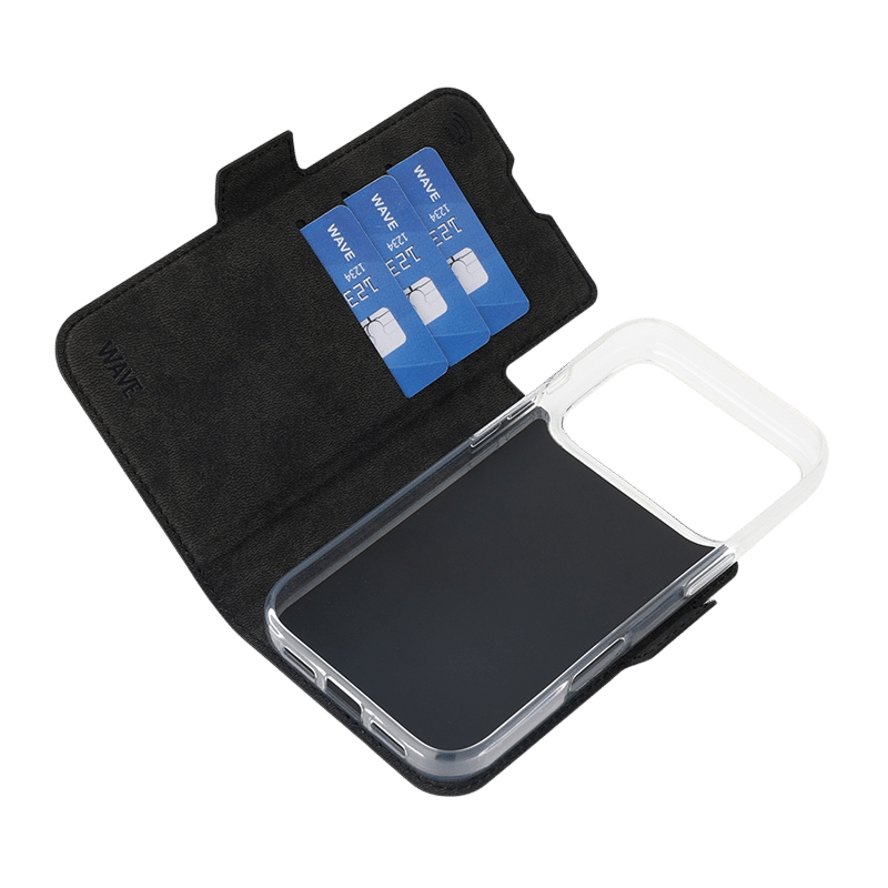 Wave Book Case MagSafe -suojakotelo, Apple iPhone 17 Pro Max, musta - Image 3