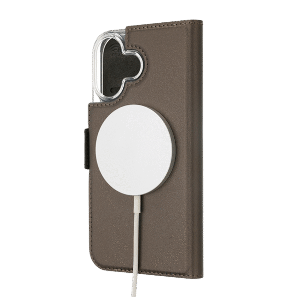 Wave Book Case MagSafe -suojakotelo, Apple iPhone 17, ruskea - Image 3