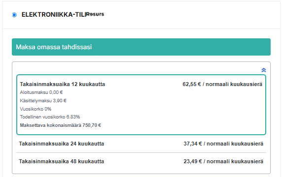 iphone osamaksulla korottomasti