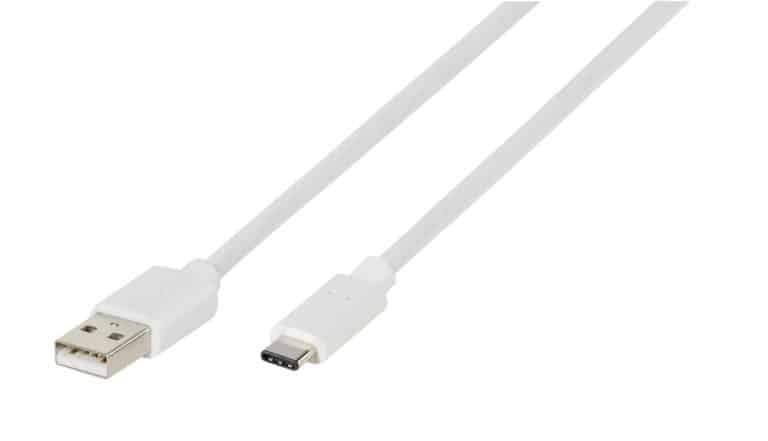 Vivanco USB-C/USB-A 2.0 kaapeli 2m Valkoinen