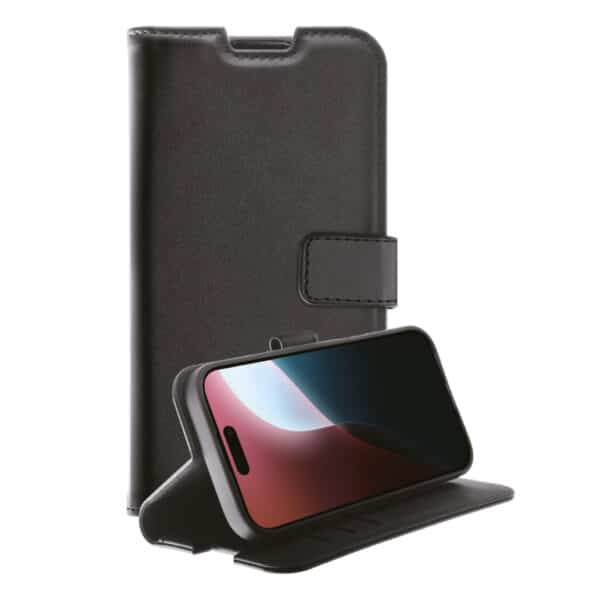 Vivanco Classic Lompakkokotelo iPhone 16 Pro Musta