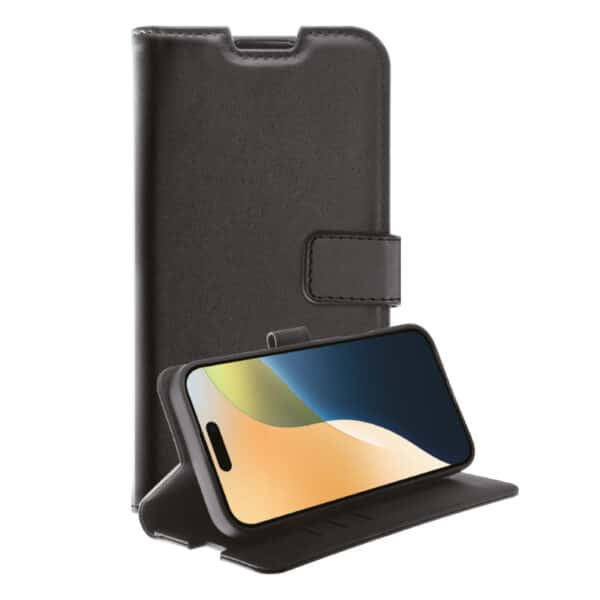 Vivanco Classic Lompakkokotelo iPhone 16 Plus Musta