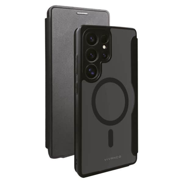 Vivanco Mag Wallet Lompakkokotelo Samsung Galaxy S25 Ultra Musta