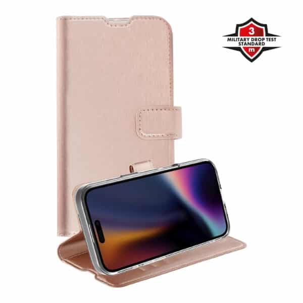 X2O Classic Wallet Lompakkokotelo Apple iPhone 17 Rose Gold