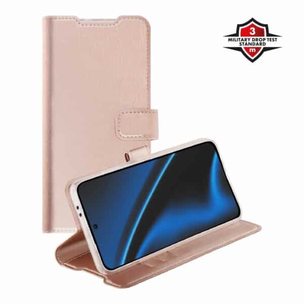 X2O Classic Wallet Lompakkokotelo Samsung Galaxy A56/A36 5G  Rose Gold