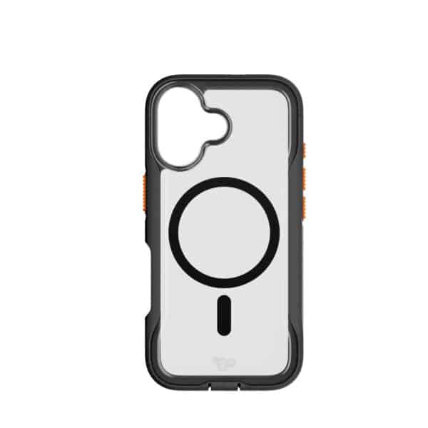 Tech21 Evo Pro Magsafe -suojakuori, käsinauhalla Apple iPhone 17 Kirkas/Musta