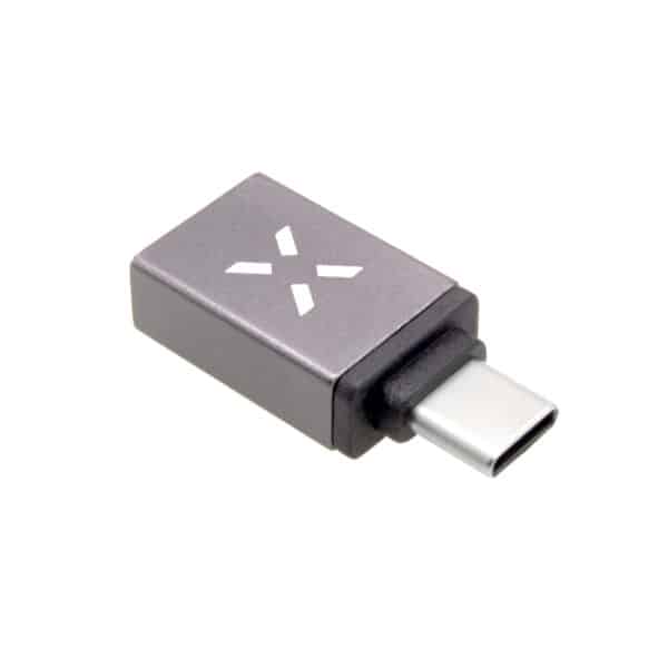 FIXED LINK USB-C Uros / USB-A Naaras adapteri Harmaa