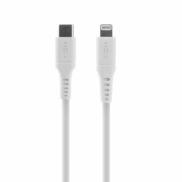 FIXED LIQUID Silikonikaapeli USB-C/Lightning 2m Valk.