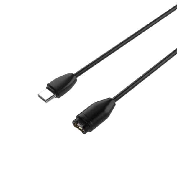 FIXED USB-C-latauskaapeli Garmin älykellolle 1m Musta