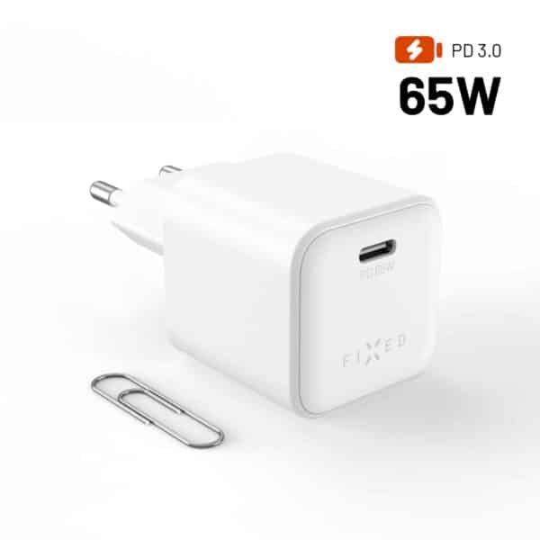 FIXED Supernopea Mini Kotilaturi USB-C PD 65W Valkoinen