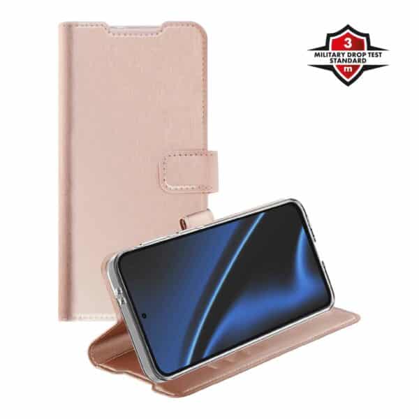 X2O Classic Wallet Lompakkokotelo Samsung Galaxy A57, ruusukulta