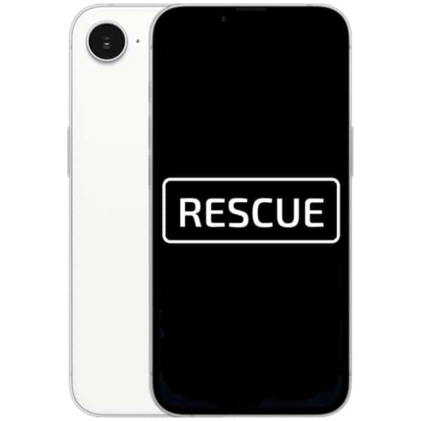 Apple iPhone 16e, 128 GB, Valkoinen (rescue)
